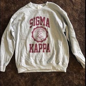 SIGMA KAPPA GREY SWEATSHIRT never worn🌟
